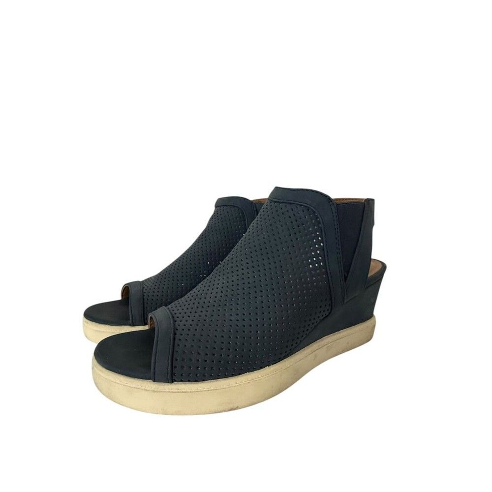 Soma Blue Open Toe Wedge Sandals